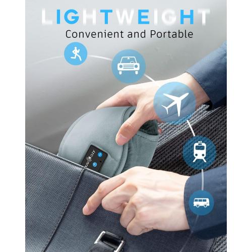 MUSICOZY Bluetooth Headphones Earmuffs Ear Warmers Wireless Headphones Earmuffs, Built-in HD Speakers and Microphone with Carry Bag for Biking Running Cool Tech Gadgets Gifts for Winter(Grey)