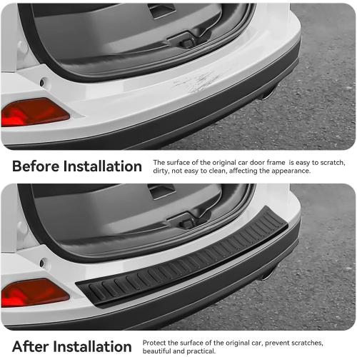 Exterior Rear Bumper Protector for Toyota 2016 2017 2018 RAV4 Accessories Black ABS Material Rear Bumper Guard Trunk Sill Protector