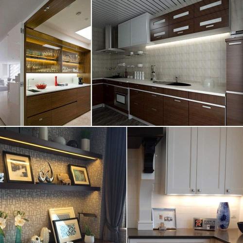 Dimmable Under Cabinet Lighting, RGB LED Light Bar, RF Remote Control Lamp, Multicolor Under Counter Lights for Desk, Room, Cupboard, Hallway, Shelf, Closet (12 Inch)