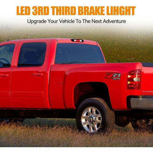 Third 3rd Brake Light LED for 2014-2018 Chevy Silverado/GMC Sierra 1500 2500HD 3500HD, High Mount Rear Brake Lights Assembly, Waterproof Center Cab Cargo Lamp Stop Light