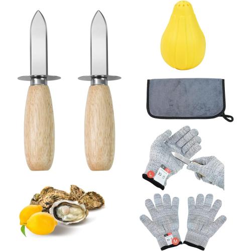 Knife Shucker Set Oyster Shucking Knife and Gloves set