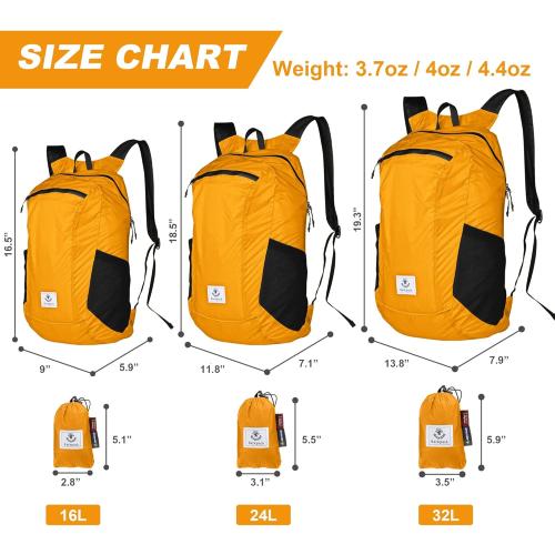 4Monster Hiking Daypack,Water Resistant Lightweight Packable Backpack for Travel Camping Outdoor