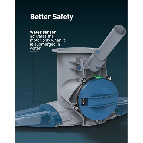 KOKIDO Rechargeable Heavy Duty Pool Leaf Vacuum, 62GPM Powerful Suction,Bundle with Professional 12ft Heavy Duty Swimming Pool Pole