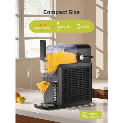 KEENSTAR Slushie Machine, 88oz Slushy Machine for Home with Self-Cleaning, Professional Frozen Drink Maker, No Ice Needed, 5 Preset Programs for Frozen Margaritas, Frappés, Milkshake & More