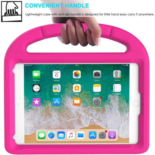 SUPLIK Kids Case for iPad mini 5/4/3/2/1 (7.9), Durable Shockproof Protective Handle Bumper Stand Cover with 2*Screen Protectors for 7.9 inch Apple iPad mini 5th/4th/3rd/2nd/1st Generation, Pink