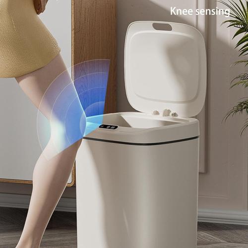 Automatic Touchless Garbage Can, Smart Motion Sensor Trash Can, Plastic Trash Can with Lid - Intelligent Trash Bin Garbage Bin Prevent Bad Smell for Bedroom Bathroom Kitchen