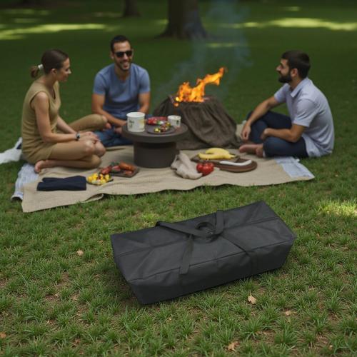 Heavy Duty Canopy & Roof Tent Storage Bag - XL Water-Resistant Organizer for Camping Cot, Hammock Cover, Grill Tools,Fishing Rods & Keyboard Stand with MOLLE Straps (29''(L)x5.9''(W)x5.9''(H))