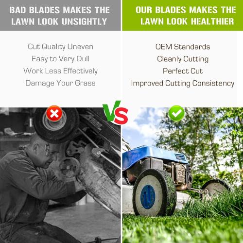 482878 Mulching Mower Blade Set for Scag 482462 481707 481711 Exmark 36'' 52'' Explorer 1-633482 539100341 Husqvarna 539100341 IZ5221 IZ5223 Encore 481707(3 Pack)