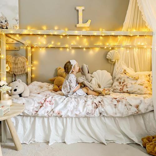 JMEXSUSS 100 LED String Lights Indoor Bedroom, 8 Modes Warm White Christmas Lights Plug in, 33ft Connectable Room Fairy Twinkle Light Outdoor for Mirror Room Home Garden Xmas Tree