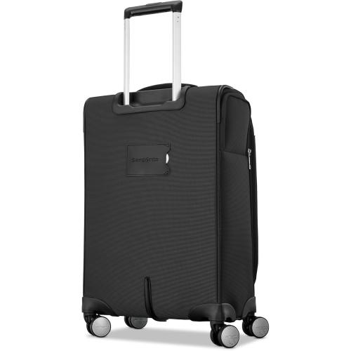 Samsonite Carry-On Soft-Sided Expandable 21-Inch Element Suitcase: Airline Approved for Most Major Airlines, Durable, 360° Spinner Wheels, Adjustable Handle, 2 Front & Side Pocket- Black
