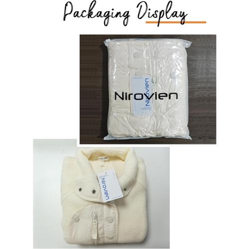 Nirovien Womens Fuzzy Fleece Jacket Button Down Sherpa Coats Casual Winter Warm Outwear with Pockets