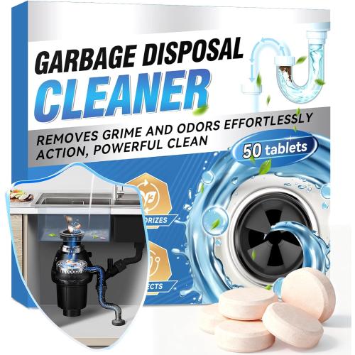 Garbage Disposal Cleaner and Deodorizer 30 Pack, Powerful Garbage Disposal Cleaner Tablets, 1 Year Supply For Kitchen Sink, Drain Clean, Home Cleaning Essentials (50 count)