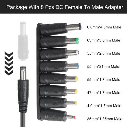 USB C to DC 5.5mm x 2.1mm Power Cable Cord, USB C Input to DC 12V Out Charging Cable, Work with PD Charger and PD Power Bank, Output DC 12V 3A MAX 36W