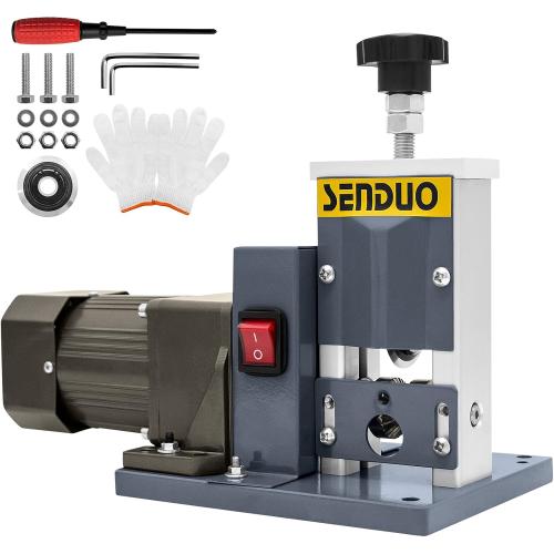 Automatic Wire Stripper Machine,25W 0.04 - 0.79 Electric Wire Stripping Machine,with Free Replacement Blades,Portable cable stripper for Scrap Copper Wire Cable Recycling