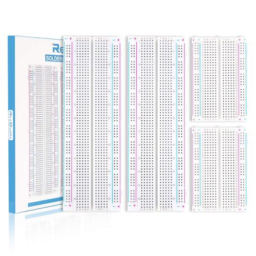 4PCS Breadboards Kit Include 2PCS 830 Point 2PCS 400 Point Solderless Breadboards for Proto Shield Distribution Connecting Blocks