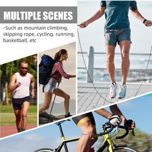 Foilswirl Patella Knee Band Basketball Knee Strap,4,Black and Gray,M