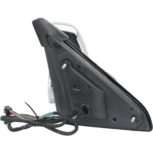 Replacement Driver Left Side Door Towing Mirror Chrome Back Cover Power and Heated Glass with Turn Signal Light and Puddle Light Manual Folding and Temperature Sensor For Ram 1500 2500 3500 2009-2018 ‼️rubber is slightly worn on mirror ‼️