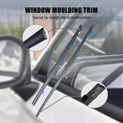 Car Window Weather Stripping Molding Trim Belt,Compatible with Honda Civic 2012-2015 4-Door Sedan,Replace#72450-TR0-A01 72410-TR0-A01 72950-TR0-A01 72910-TR0-A01
