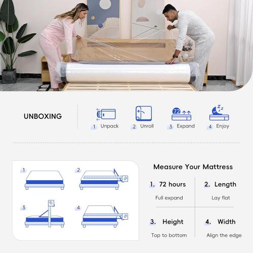 Twin Mattress, 12 Inch Hybrid Memory Foam Mattress in a Box, Pressure Relief for Back Support, Medium Firm, Individually Pocket Springs, 100-Night Trial & CertiPUR-US Certified, Twin Size, White