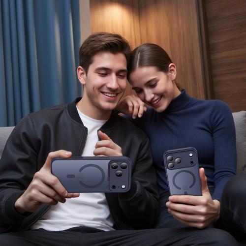 Symcele Designed for iPhone 17 Pro Case Magnetic, Deep Blue