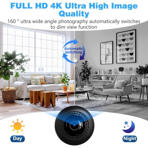 4K Security Cam with Night Vision and Built-in Battery Camera, Home/Office Camera Wireless Technology for Phone App Monitor GTYT