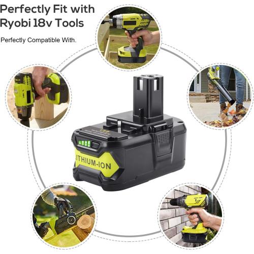 TREE.NB 18V 6000mAh Lithium Battery - Replacement for Ryobi One  Plus 6.0Ah Lithium Ion Battery Compatible with P108 P102 P103 P104 P105 P107 P271 P716 P730 P731 P740 P741 P780 P813 P835 Power Tools