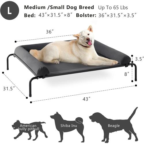 WESTERN HOME Cooling Elevated Dog Bed for Large Dogs,Outdoor Raised Dog Bed