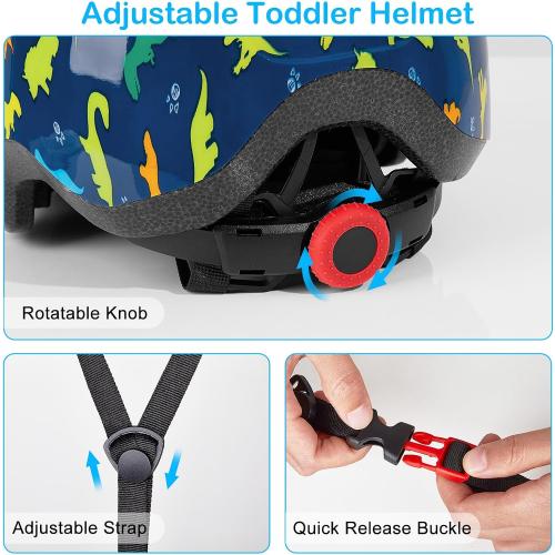 Toddler Helmet, Baby Infant Kids Bike Helmet for Kids Age 1-3/2-4/3-5/5-8 Adjustable Toddler Bike Helmets for Boys Girls for Scooter Skateboard Cycling