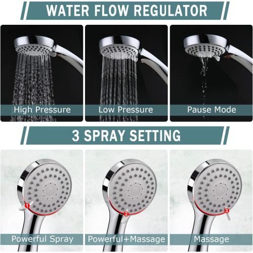 Filtered Shower Head with Handheld, High Pressure Rainfall Shower Head