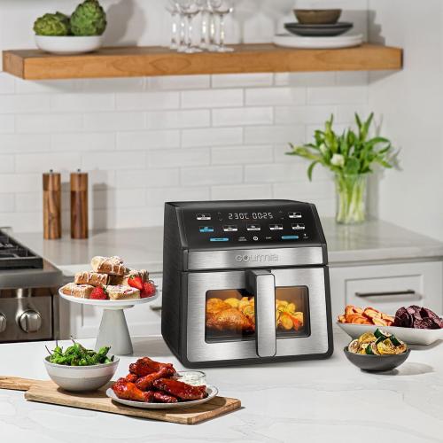 Gourmia 7.6L Digital Air Fryer, Black With Light & Window GAF858 Sold By Online Crowd ‼️comes with stains ‼️