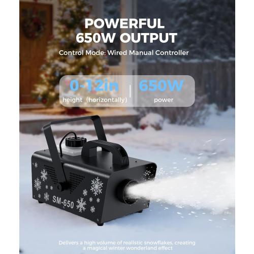 IMONE 650W Snow Machine Christmas Gift Snow Maker Machine,Artificial Snow Making Machine Snowflake Machine,Snow Machine Indoor with Remote Snow Machines for Outdoors Party Parade Picture