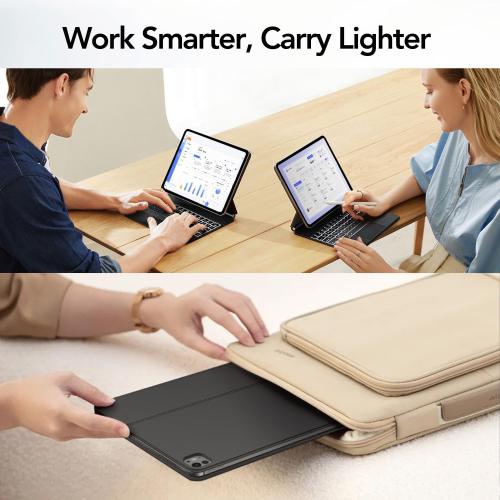 Keyboard Case for iPad Pro 11 inch Magic-Style Magnetic Keyboard Case with Multi-Touch Trackpad, Floating Cantilever Stand Compatible with iPad Pro 13 inch