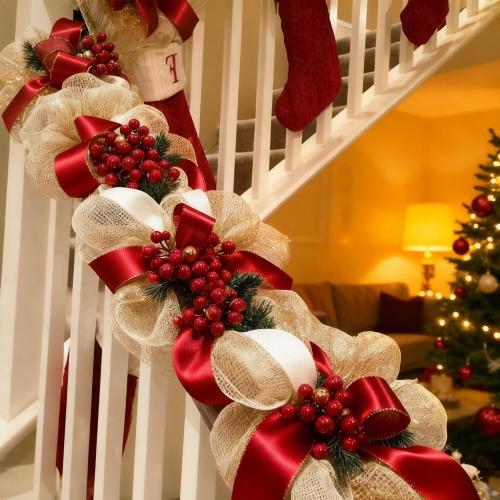 2 Rolls 10 Inch X 10 Yards(30 Ft) Light Champagne Metallic Mesh Ribbon with Gold Foil Mesh Ribbon for Wreath Swags Christmas Craft Home and Party Decor