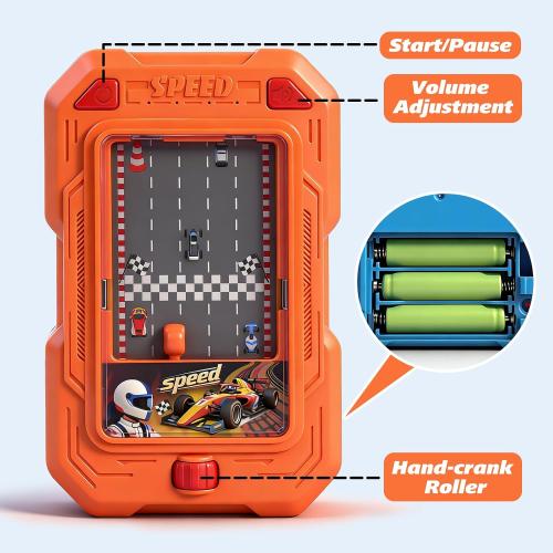 Racing Adventure Car Toy, Pocket-Sized Toddler Travel Toys, Mini Racing & Driving Games with Light and Sounds, Party Favors Birthday Gifts for 3 4 5 6 Year Old Boys Girls