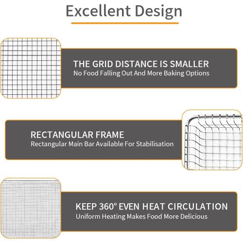 Air Fryer Basket Replacement for Frigidaire FRIGPEREAFT, 18.4 x 15.2 Mesh Tray for Frigidaire 30 Ranges and Wall Ovens, Gallery Series Stainless Steel Air Fryer Basket, Dishwasher Safe