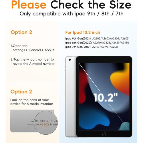 BATYUE for iPad 9th/ 8th/ 7th Generation Case (iPad 10.2 inch Rugged Case 2021/2020/2019) with Screen Protector, Rotating Stand/Pencil Holder/Carrying Shoulder Strap (Colourful Pink)