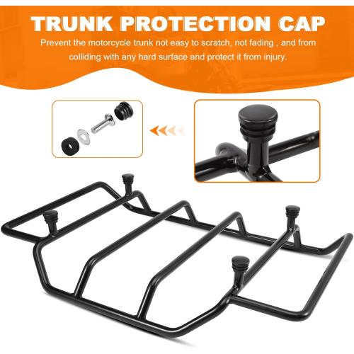 Motorcycles Air Wing Black Luggage Rack Carrier Trunk Top Rack Rail Mount Compatible with Harley Touring CVO Street Glide Electra Glide Road Glide Road King Ultra Limited 1984-2025