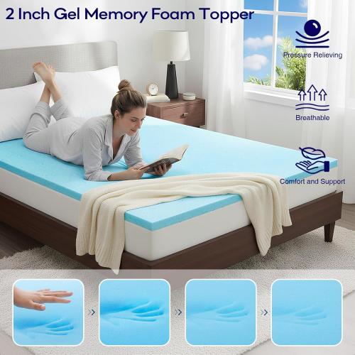 Twin memory foam mattress topper Black