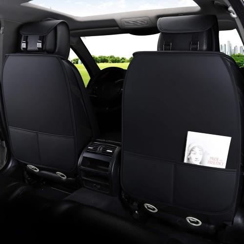 Black Aierxuan 5 Car Seat Covers Full Set Waterproof Leather Universal Fit Nissan Honda Civic CRV Hrv Kia Sorento Toyota Corolla 4Runner Camry Hyundai Jeep Ford Focus Edge Mazda (Full Set, Black)