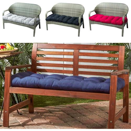 Indoor/Outdoor Bench Cushion, Swing Cushion, 51.2x19.7, for Lounger Garden Furniture Patio Lounger Bench (Black)