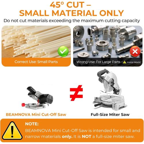 BEAMNOVA Mini Cut-Off Saw for Crafts, 2” Blade Precision Hobby Cutter