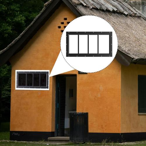 Size 10x23 2 Pack Color white  Shed Windows 10x23, Transom Window Fixed Design with Tempered Glass for Playhouses, Sheds, Garage and Chicken Coops