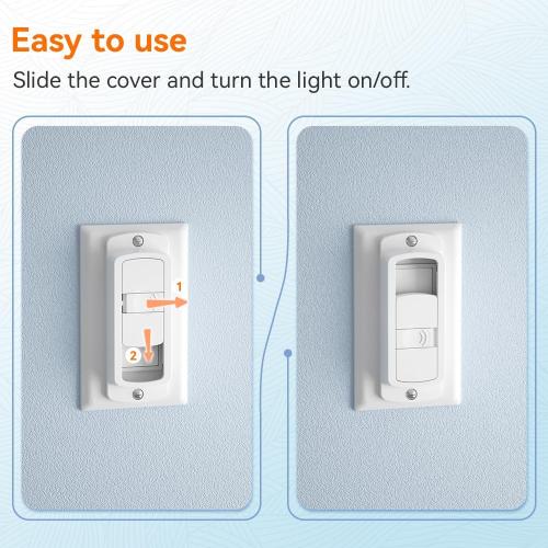 SAFELON 4 PCS Light Switch Cover Guard for Baby Safety, Childproof Light Switch Locks, Wall Switch Covers Prevents Kids from Turning The Lights On and Off