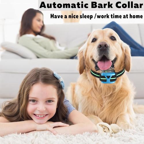 Dog Bark Collar, CMUBH Bark Collar for Large Dog, Rechargeable Anti Bark Collar for Medium Small Dogs with 5 Adjustable Sensitivity and Intensity Beep Vibration
