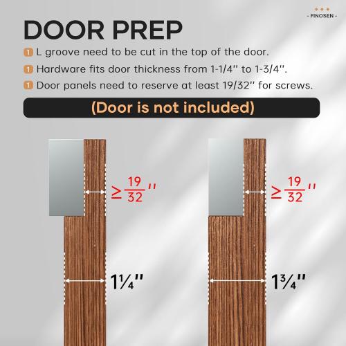 48inch Concealed Sliding Barn Door Hardware with Soft Close Mechanism, Wall Mount System, Fit MIN Opening Width 40in, Invisible Floor Track, Aluminum(Door is not Included)