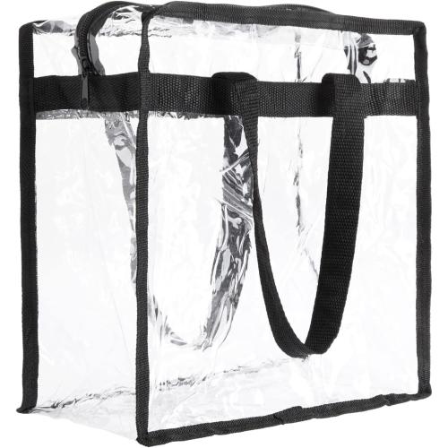 2Pack...Juvale Clear Stadium Approved Bags - 12x6x12 Large Transparent Tote Bags with Zippers and Handles