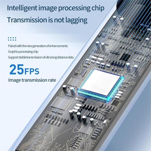 Plug & View Inspection Cam with 5m Bendable Cable and Swappable Tool Tips, Endoscope Camera with Light, Waterproof Boroscope Inspection Tools with 8 LED Lights for iOS & Android(3.5m)