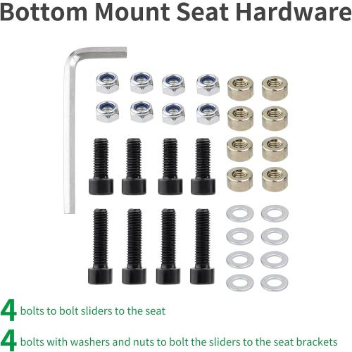 Seat Slider , Seat Mounting Track Assembly Kit , Compatible with NRG Sparco and Most Aftermarket Seats