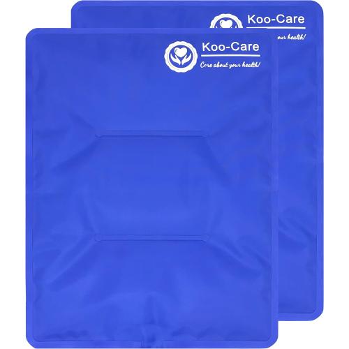 Koo-Care Large Flexible Gel Ice Pack for Injuries Reusable Hot Cold Compress - Fit for Shoulder Arm, Back, Hip, Knee, Shin, Foot Pain Relief, Swelling, Physical Therapy (L, 11 x 14) Pack of 2
