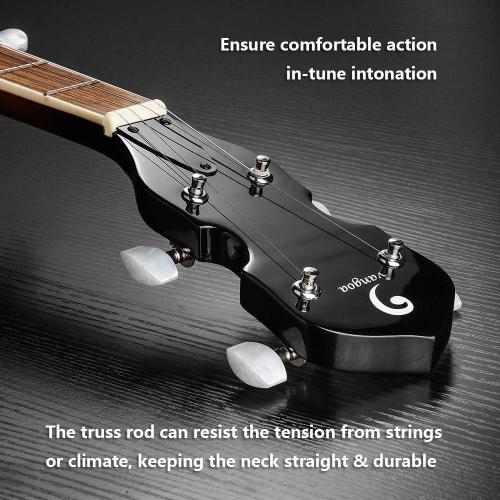 Vangoa Banjo 5 String Full Size Banjos Set with Resonator, Remo Head, Beginner Banjo Kit with Closed Back, Premium Accessories for Adults, Teenager